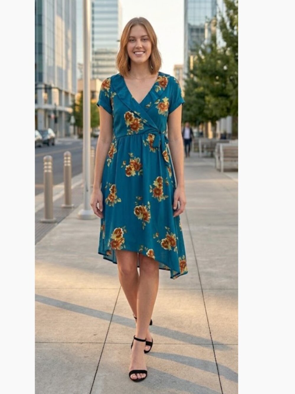 NWT Superfoxx X Nordstrom Dress Faux Wrap Asymmetrical Dress